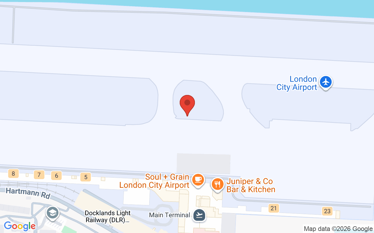 Map showing the location of Aerospa London City (Departure Lounge gate 4)
