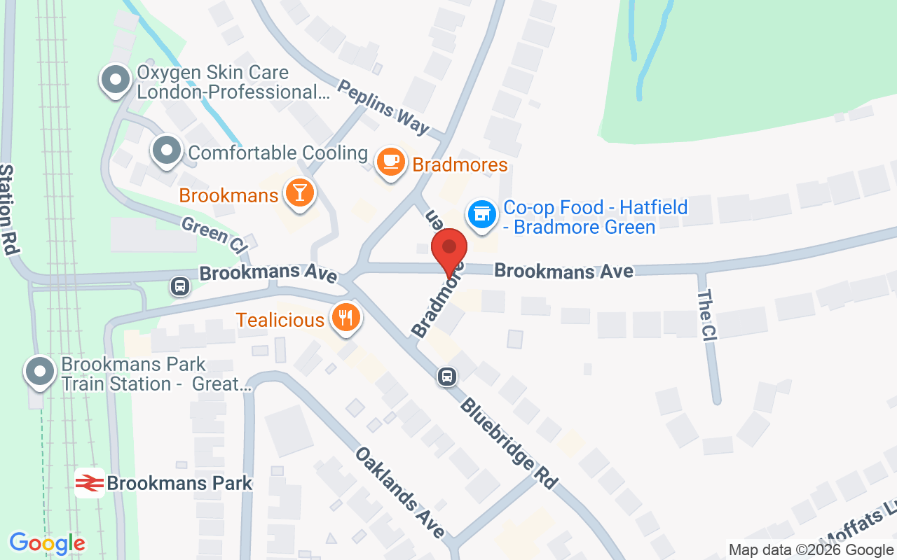 Map showing the location of Apple Hair Studio