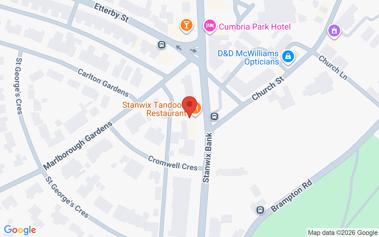 Map showing the location of Brazuca at 3 Scotland Road