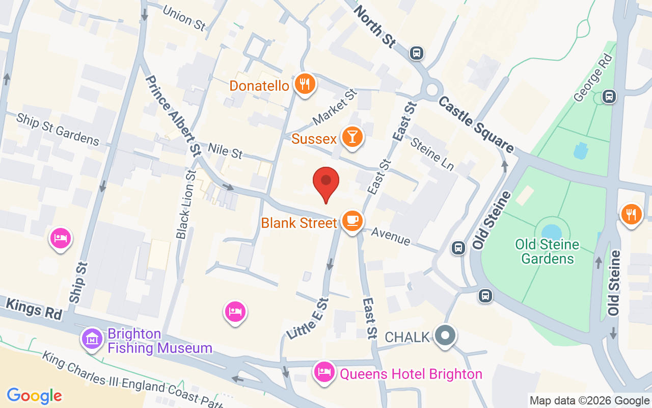 Map showing the location of Brighton