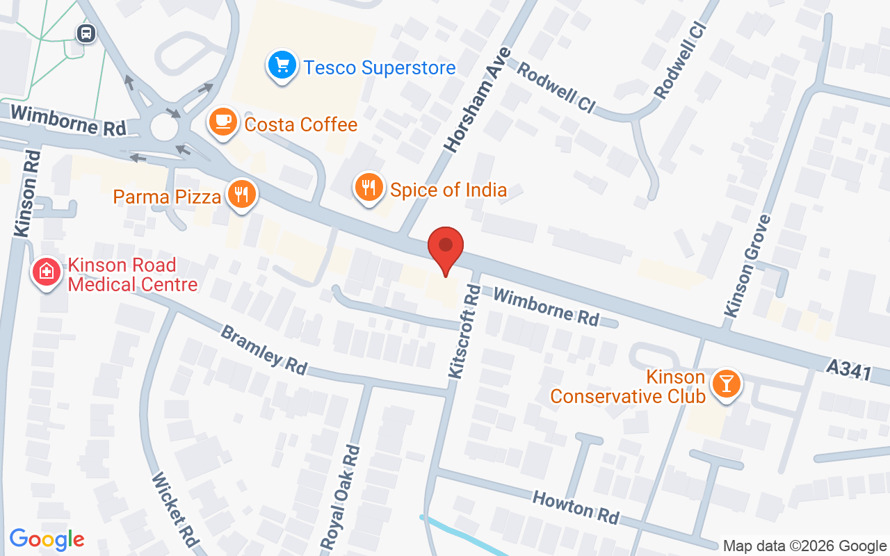 Map showing the location of Claire’s Beauty