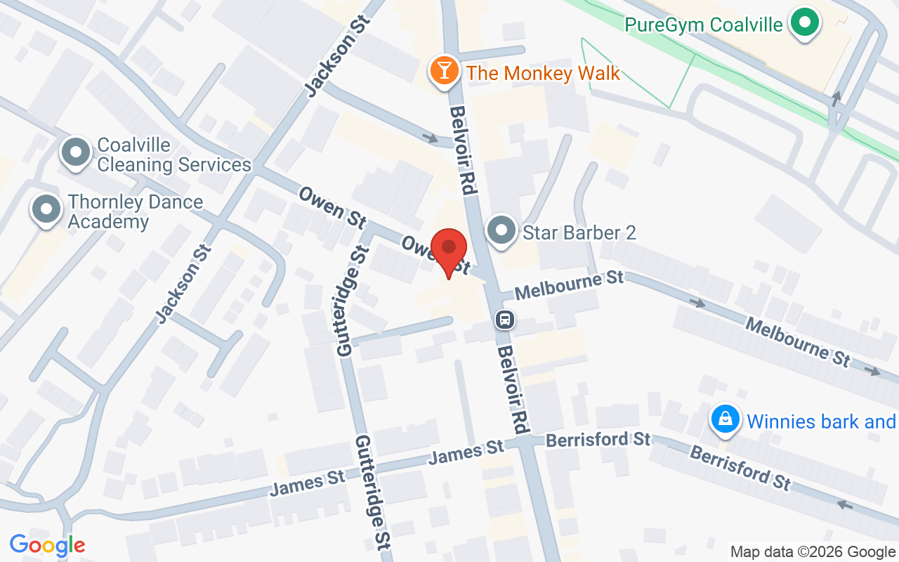 Map showing the location of Emily Grace Hair