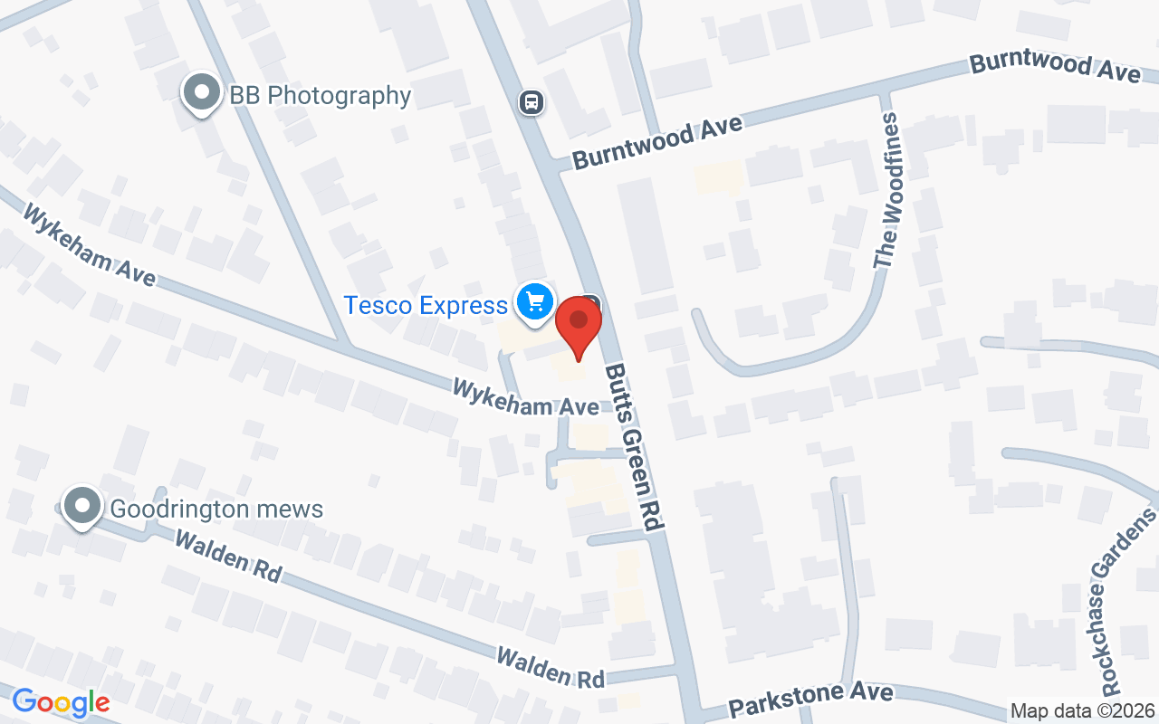 Map showing the location of GFC Hairdressing-  Hornchurch