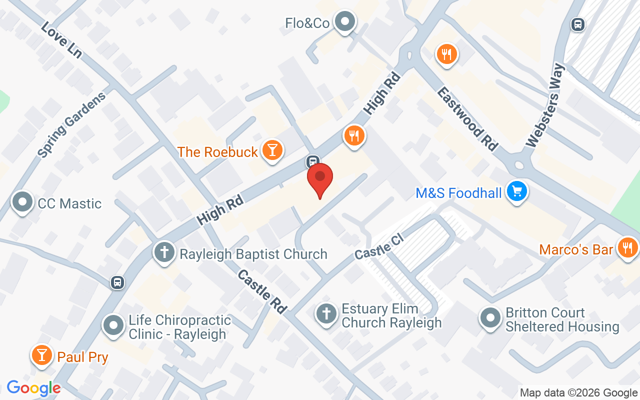 Map showing the location of GFC Hairdressing-Rayleigh