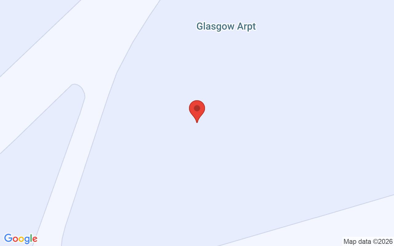 Map showing the location of Glasgow Airport (Departure Lounge)