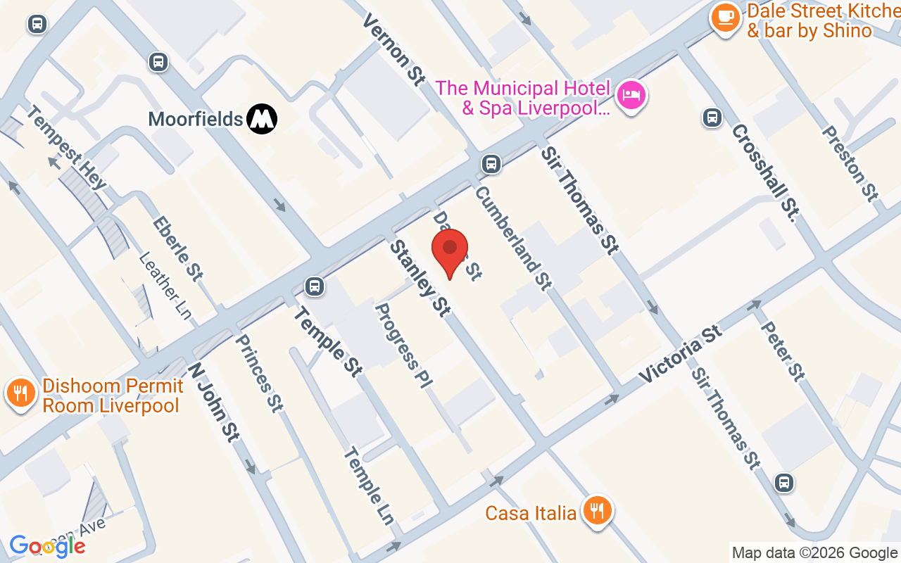 Map showing the location of Graduate Salon