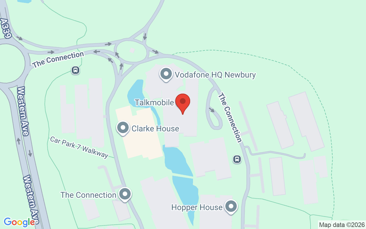 Map showing the location of Green Mango Newbury
