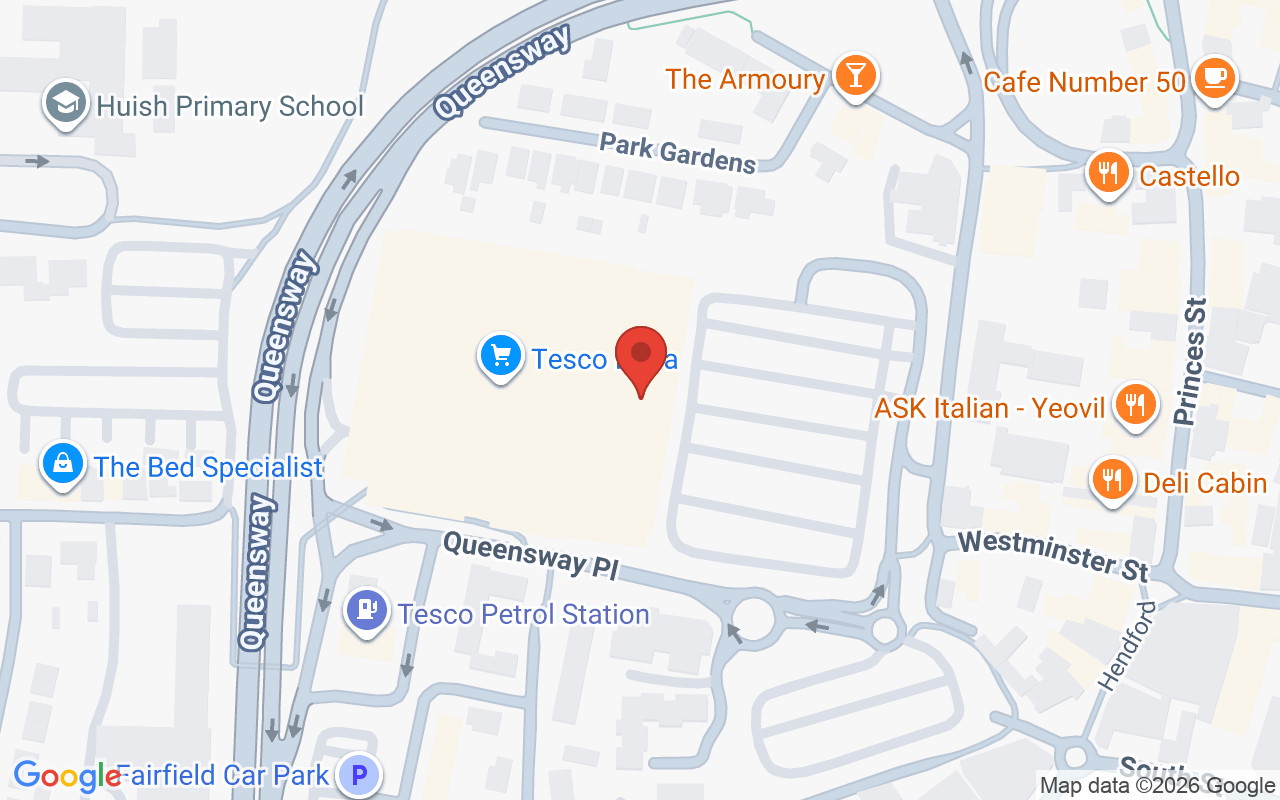 Map showing the location of Hair & Care 4U & Beauty Bar