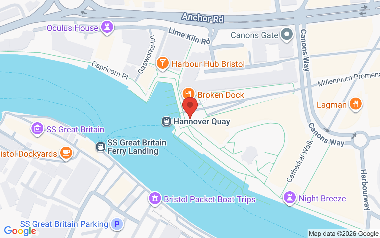 Map showing the location of Harbourside