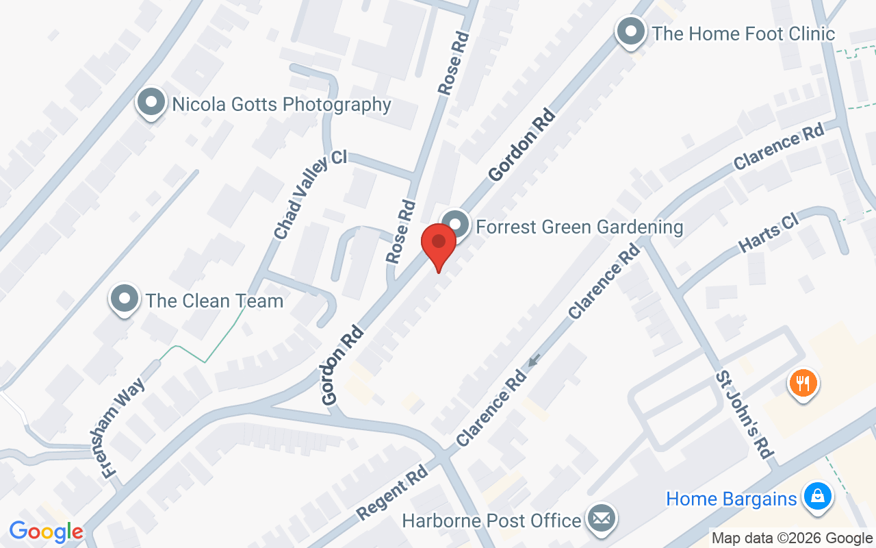 Map showing the location of Hemaxi Beauty Harborne