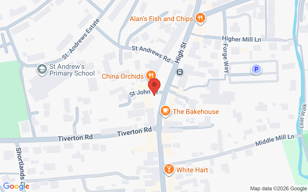 Map showing the location of Heyford House Day Spa