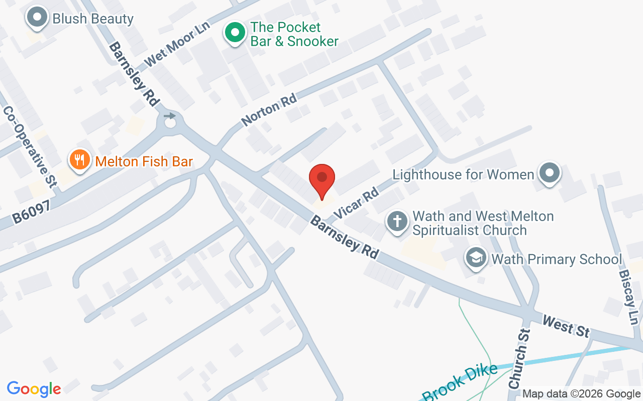 Map showing the location of Hinde Hair Salon