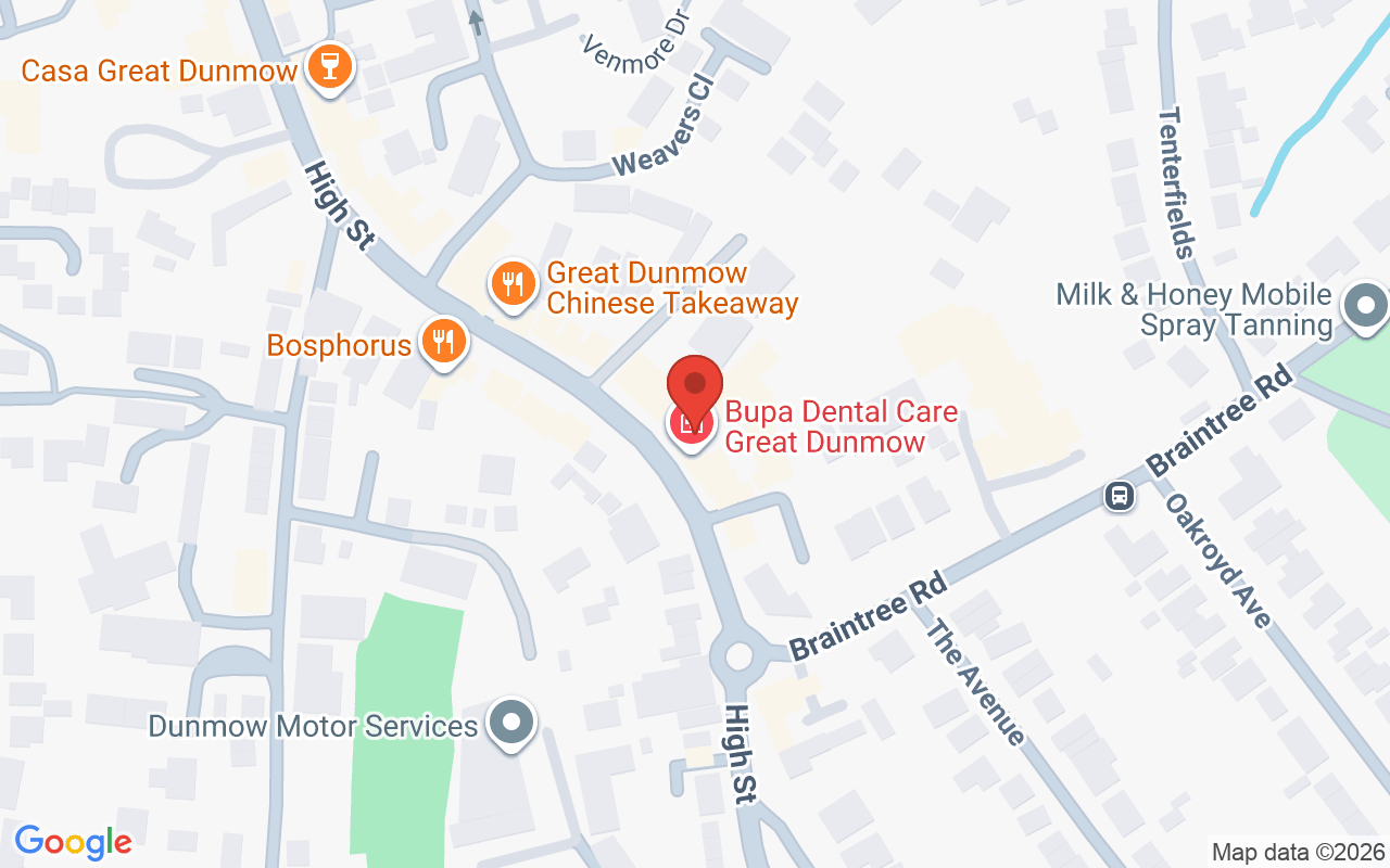 Map showing the location of Hunters Hair Specialists