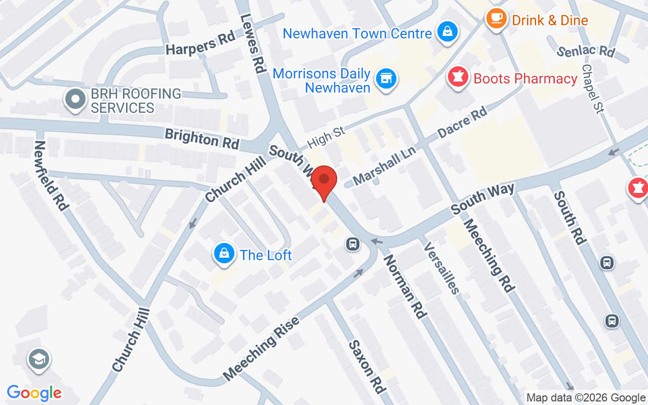 Map showing the location of Mandies Hair Studio