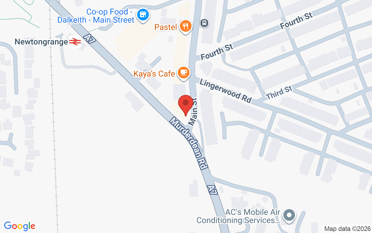 Map showing the location of Newtongrange