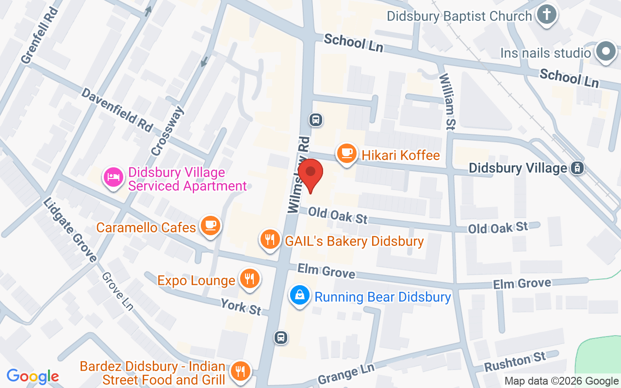 Map showing the location of PA Didsbury
