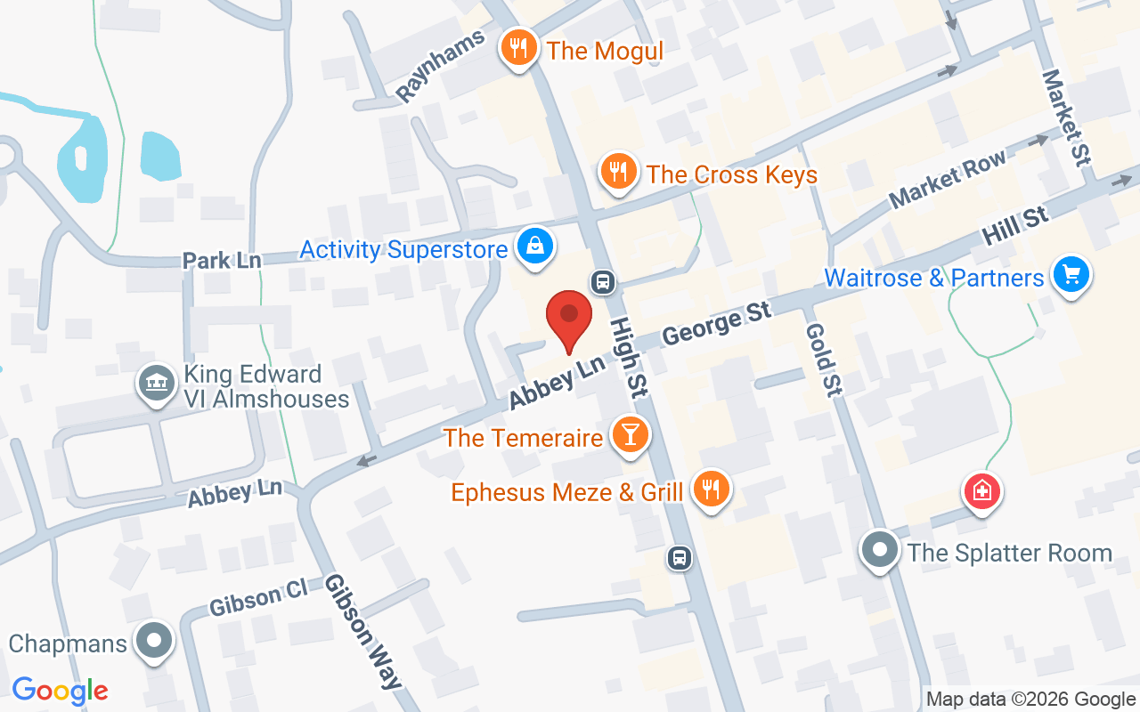 Map showing the location of Penneys Saffron Walden