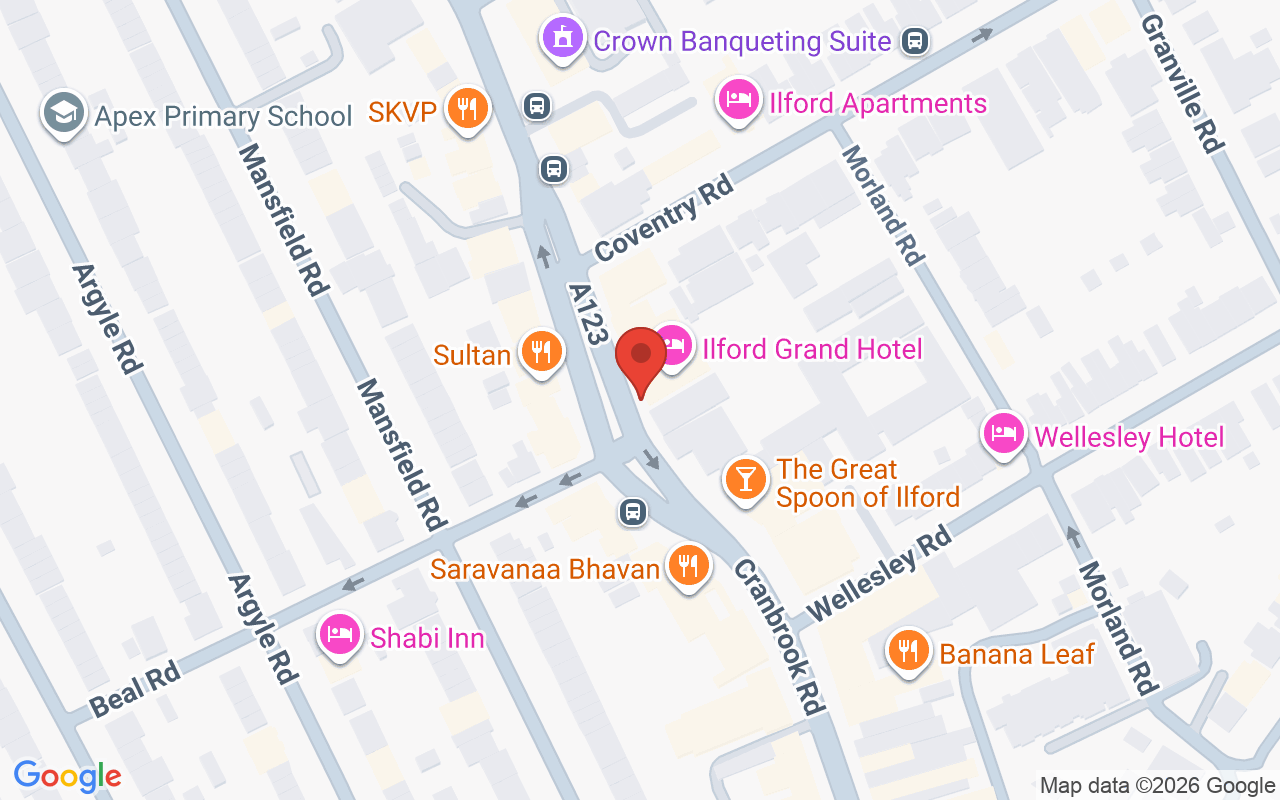 Map showing the location of Peppermint Spa