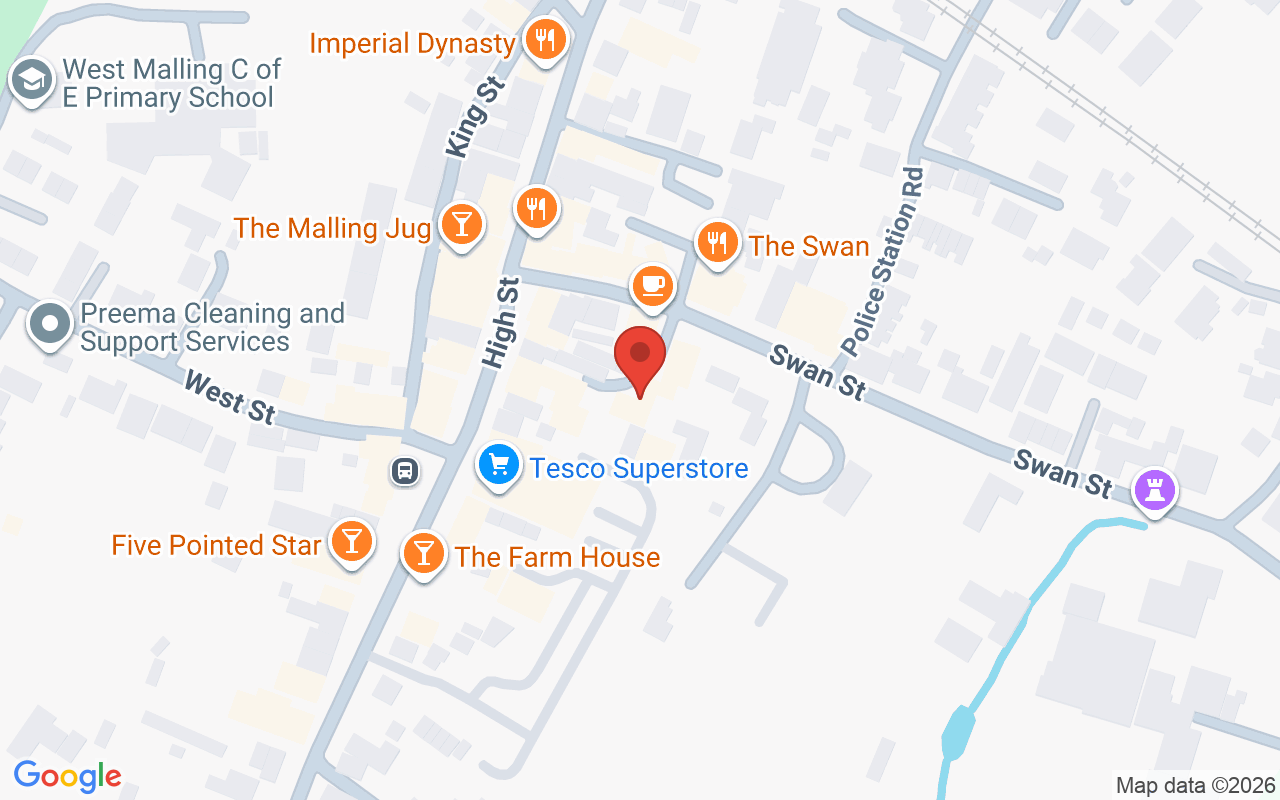 Map showing the location of Q Hairdressing