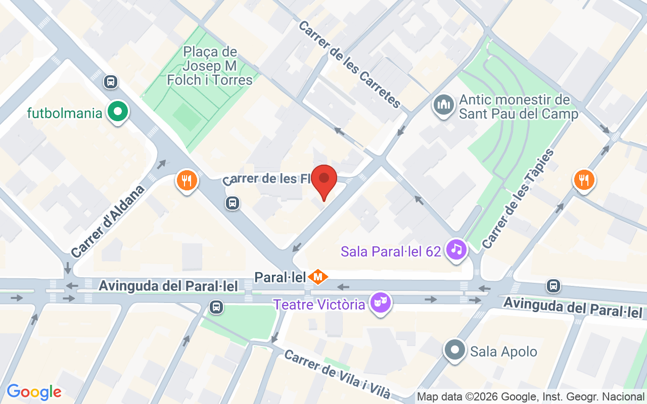 Map showing the location of Raval