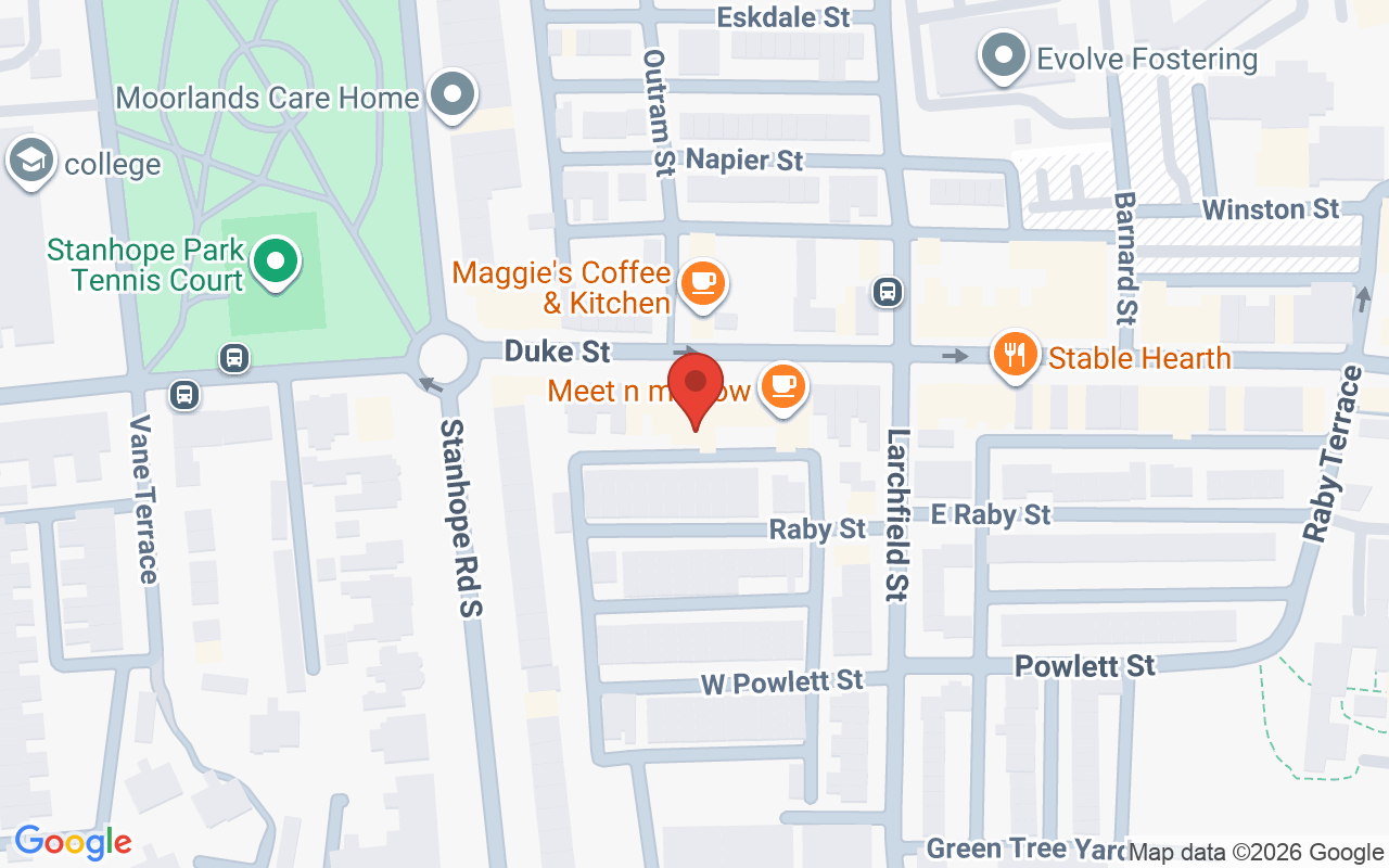 Map showing the location of Saks Darlington Academy