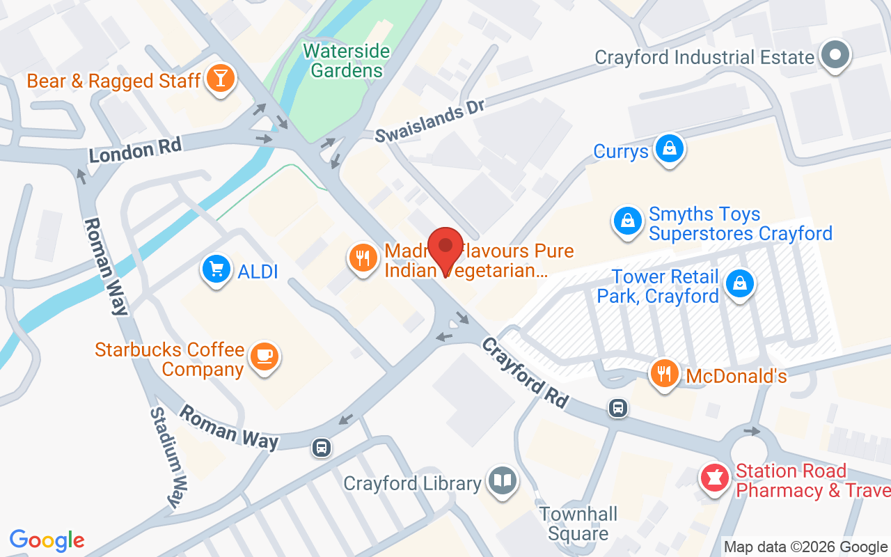 Map showing the location of Salon 167 Crayford