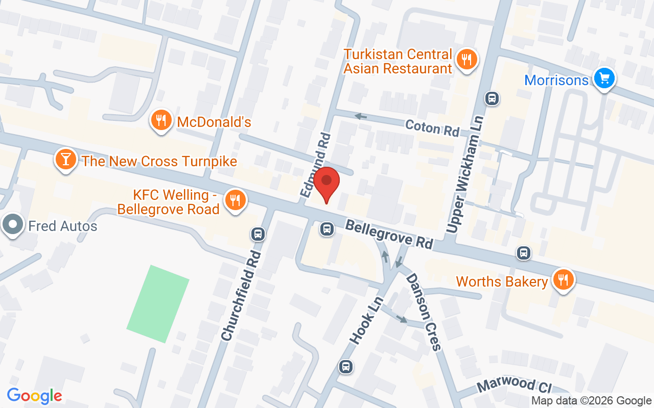 Map showing the location of Salon Eight