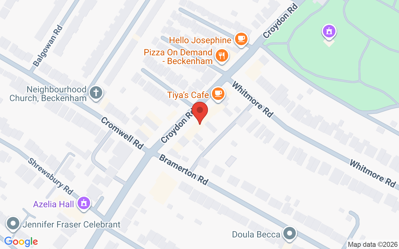 Map showing the location of Seven Dials Hair