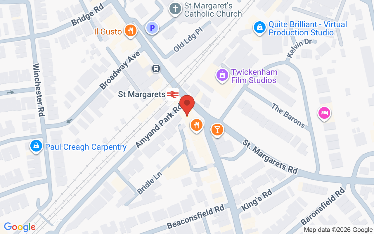 Map showing the location of St. Margarets
