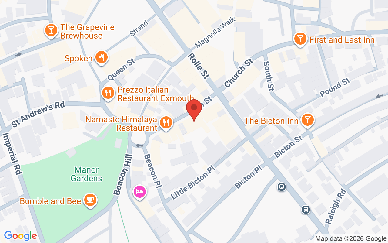 Map showing the location of The Beauty Room