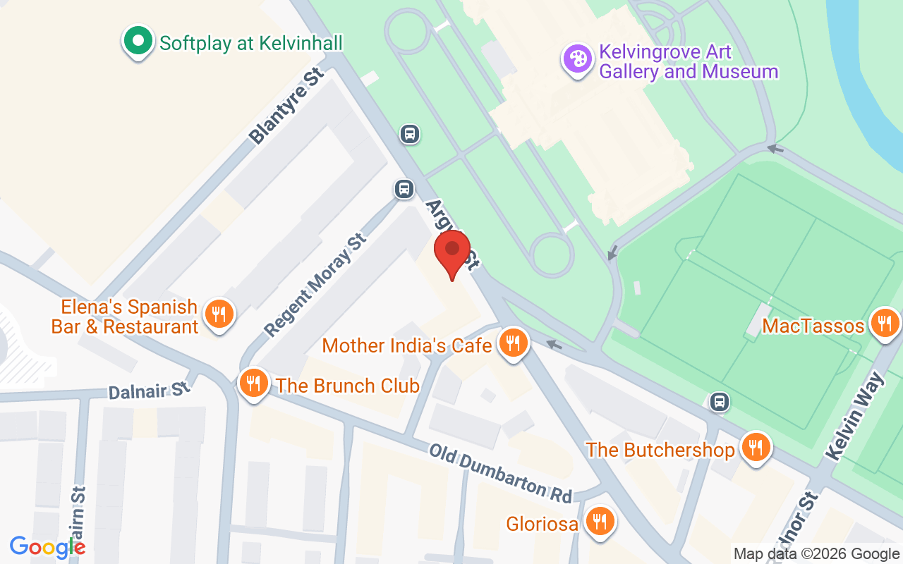 Map showing the location of The Briar Grove Barbers