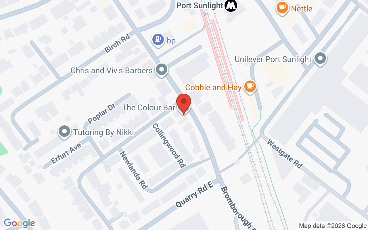 Map showing the location of The Colour Bar – BEBINGTON