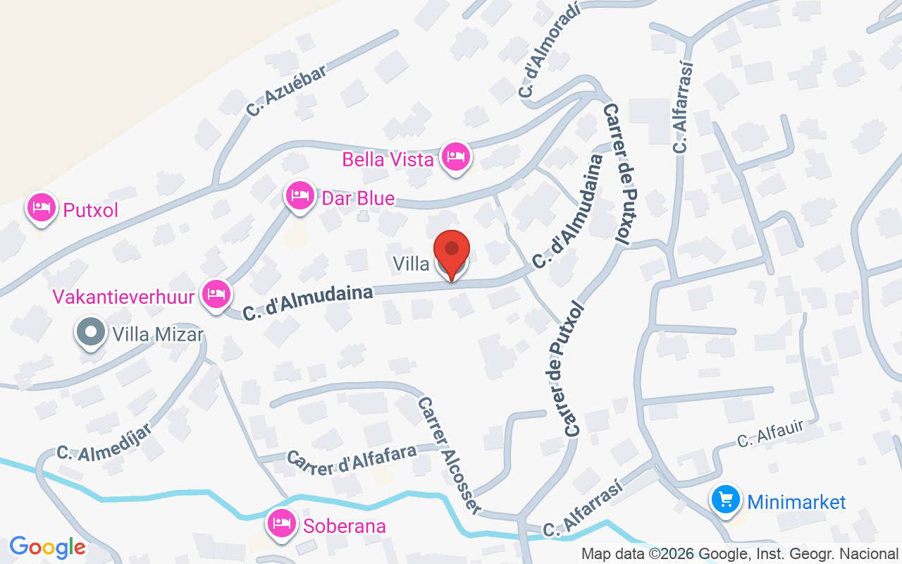 Map showing the location of The Nail Station Javea