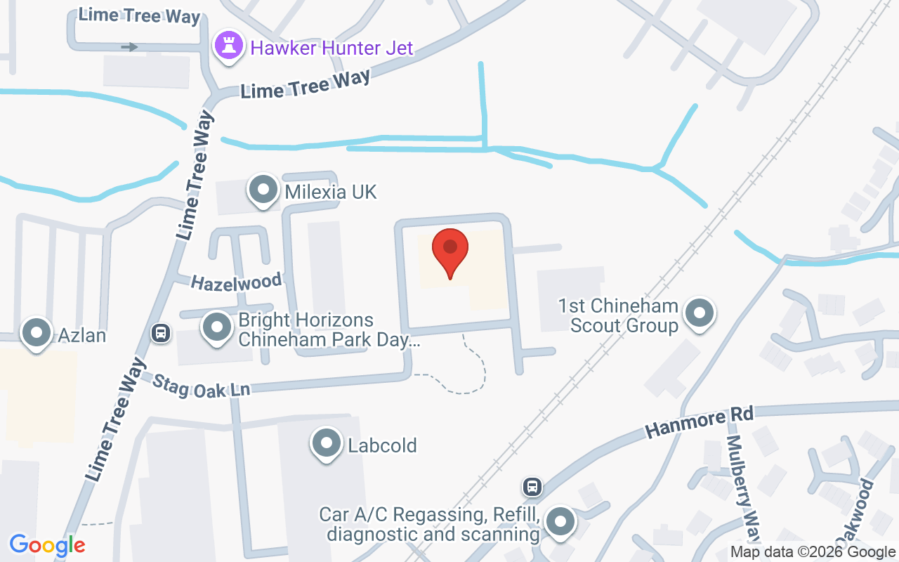 Map showing the location of The Salon at Old Basing