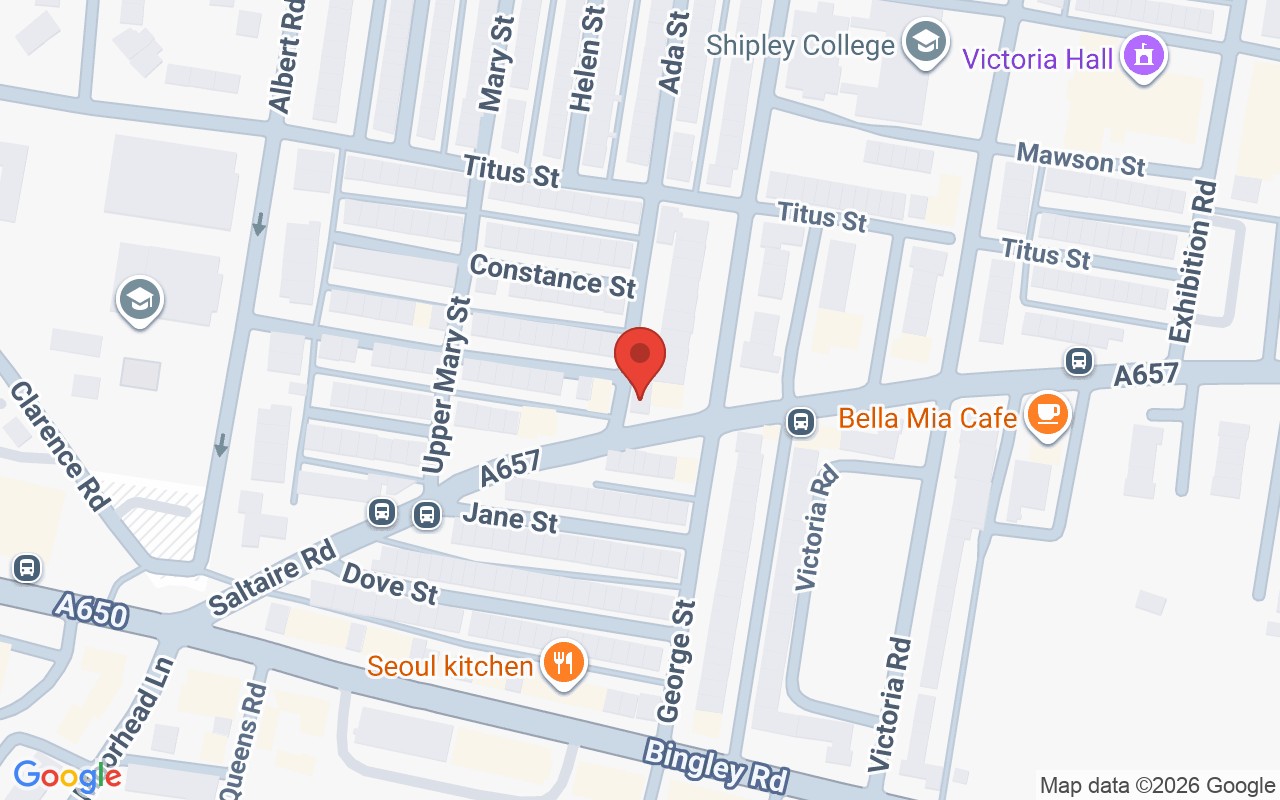 Map showing the location of The Strand Hairdressing