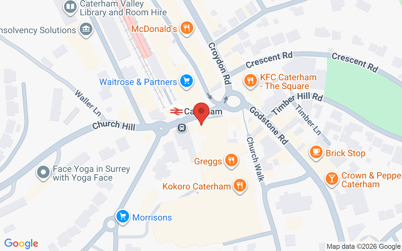 Map showing the location of Touche Hairdressing Caterham
