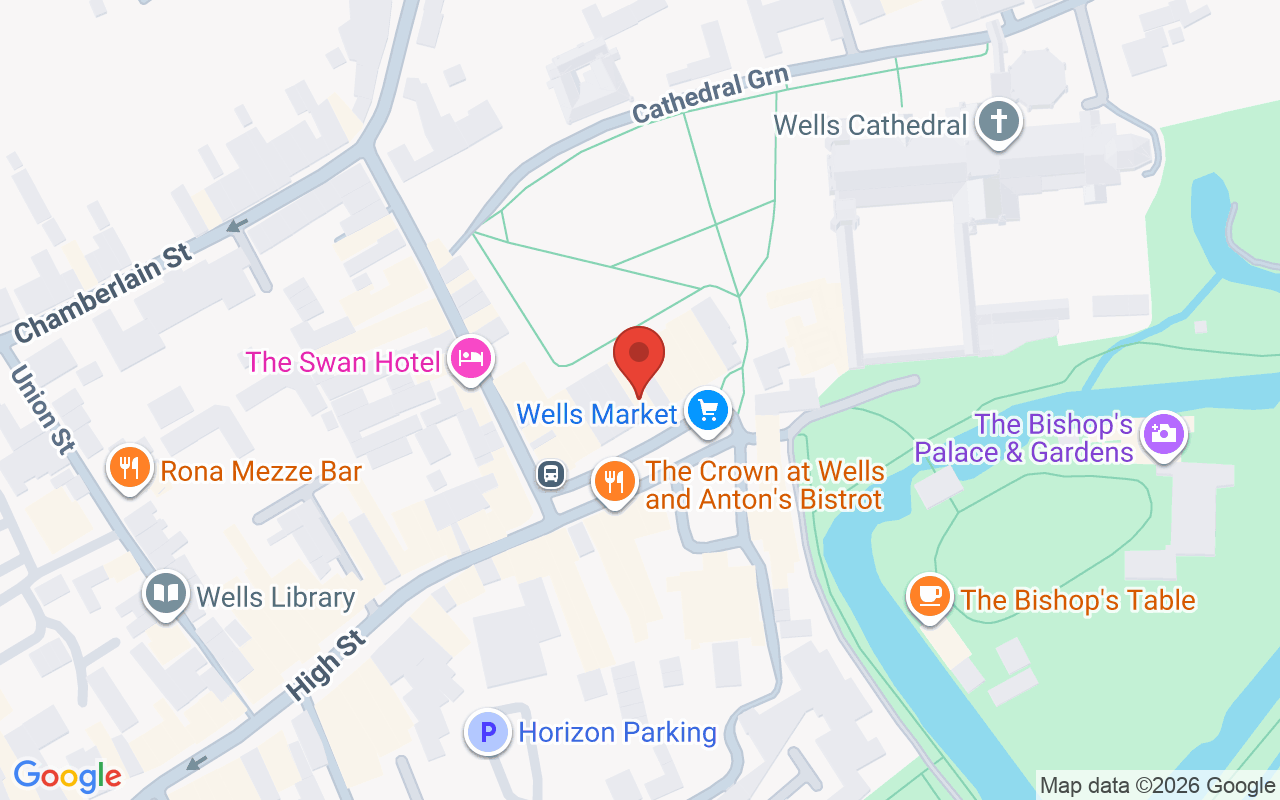 Map showing the location of Wells