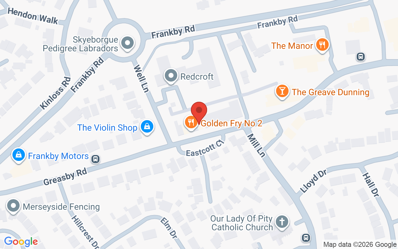 Map showing the location of Wirral Hair