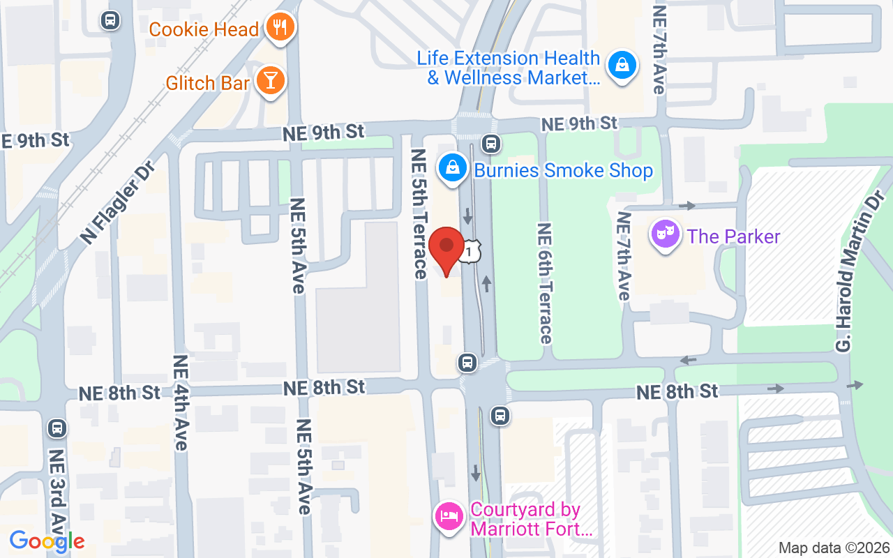 Map showing the location of MaVo Hairlounge