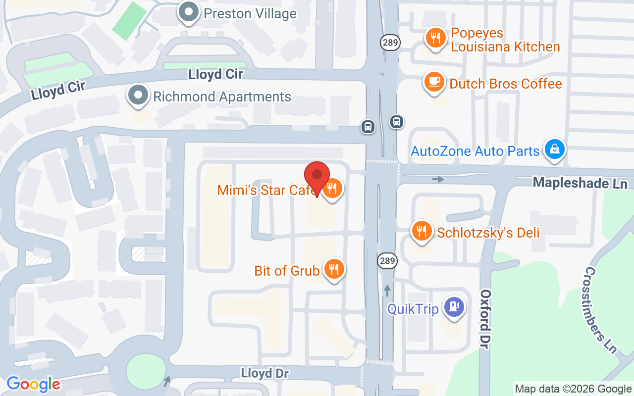Map showing the location of Capelli Salon