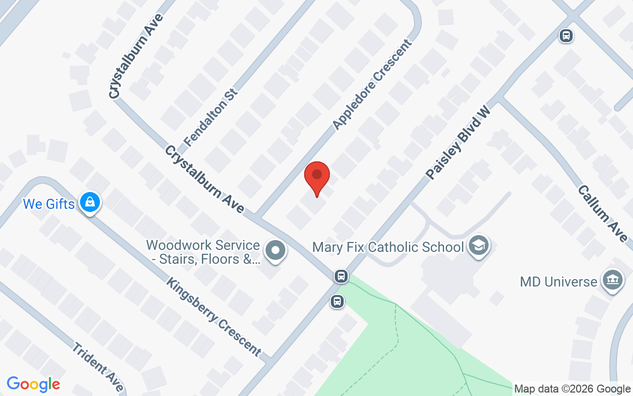 Map showing the location of Cloud 9 Beauty studio