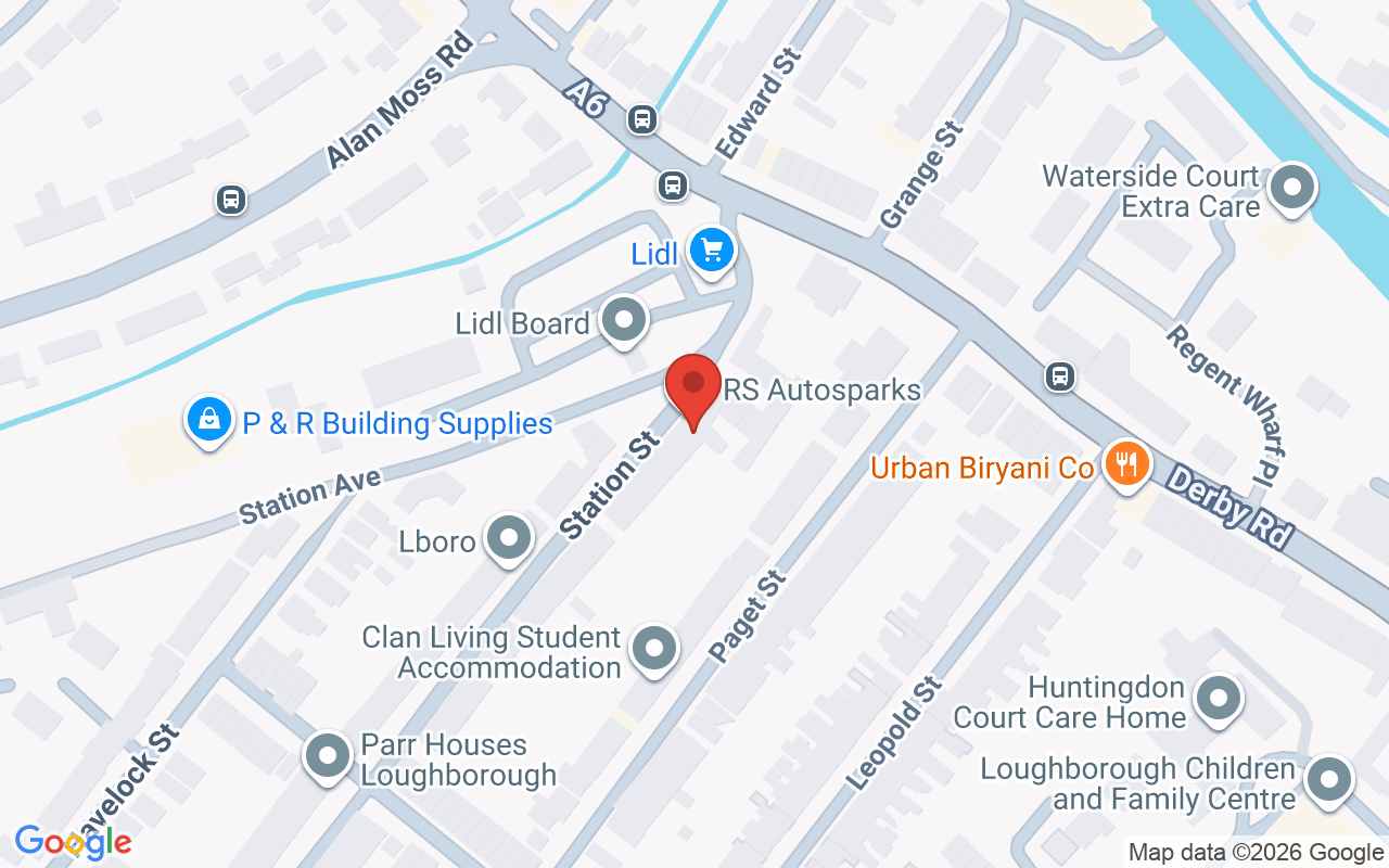 Map showing the location of Stones Hair and Beauty – Loughborough