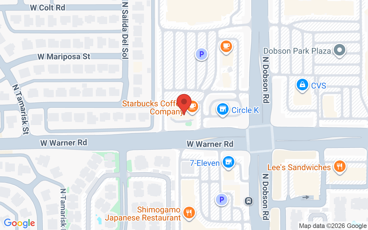 Map showing the location of TouchUps Salon