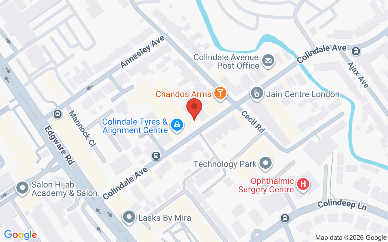 Map showing the location of Cerenity Hair & Beauty