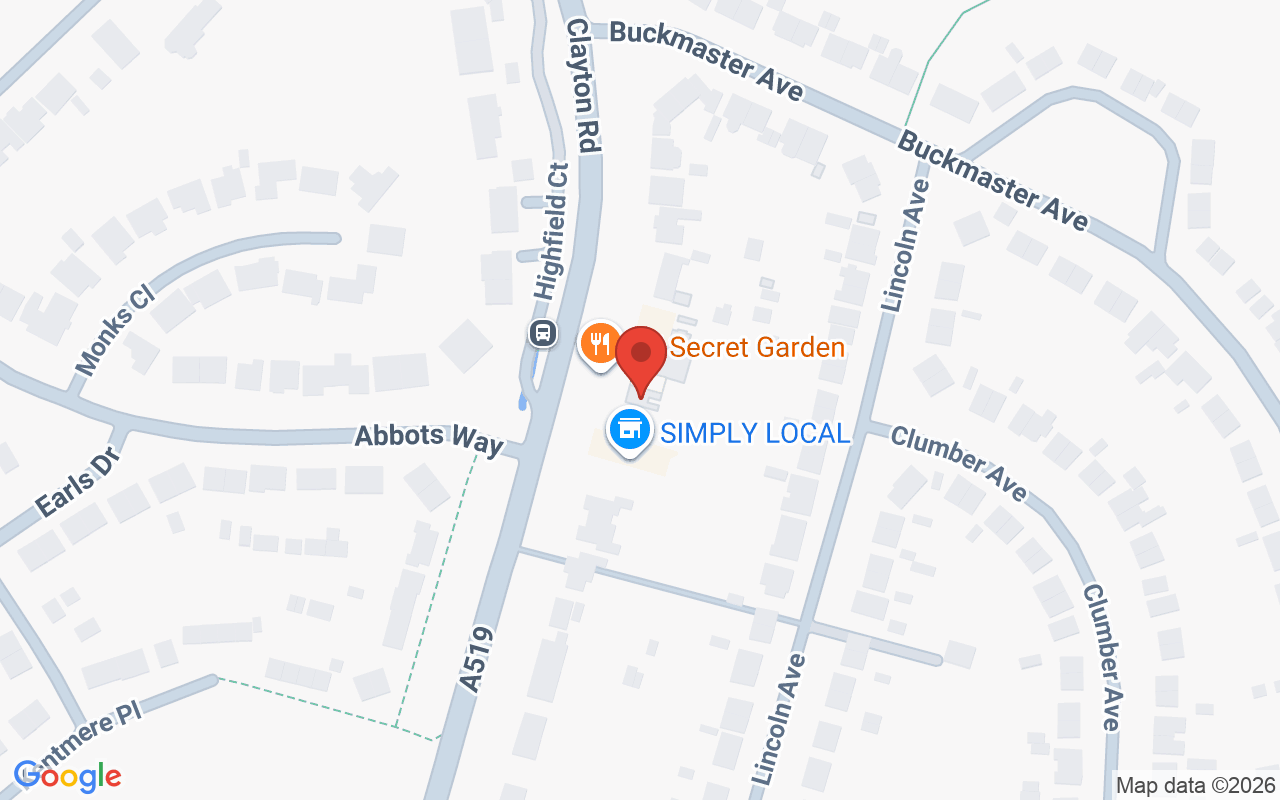 Map showing the location of 81 Rose Garden