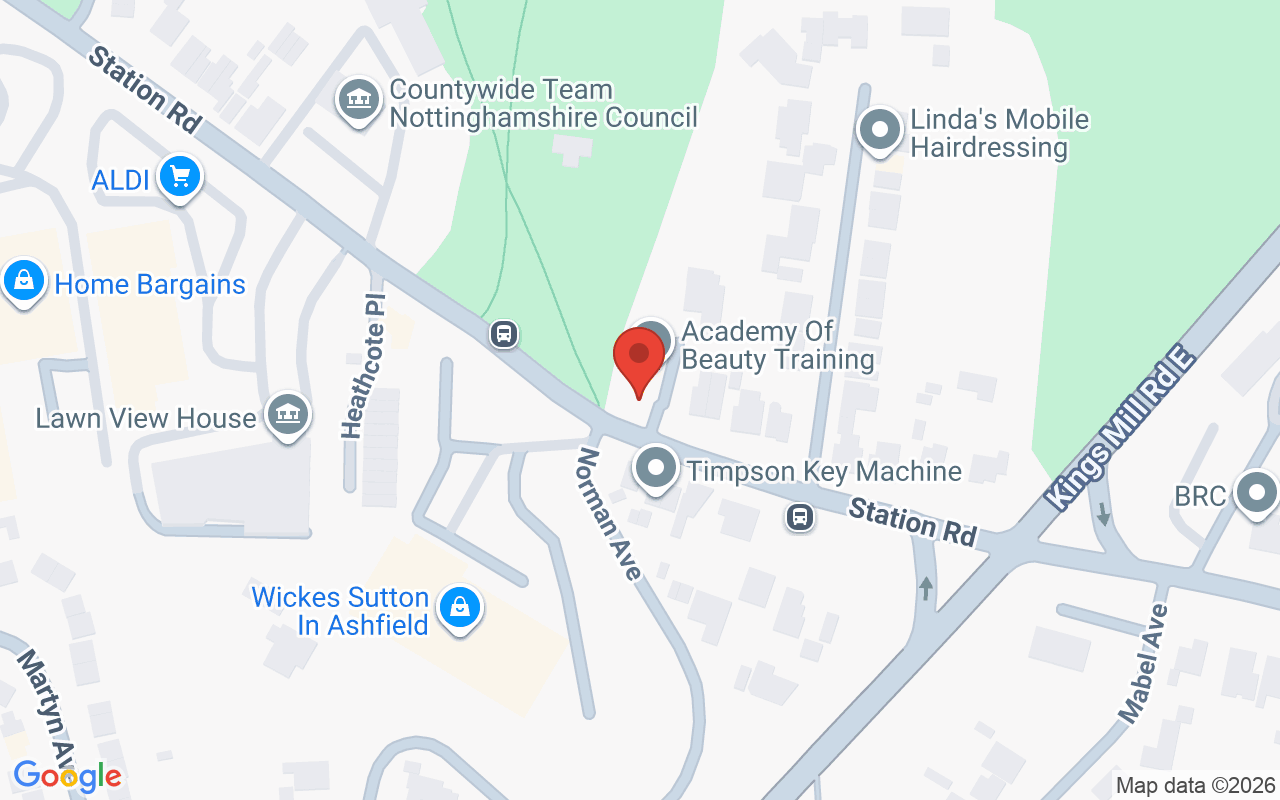 Map showing the location of Academy Of Beauty Training