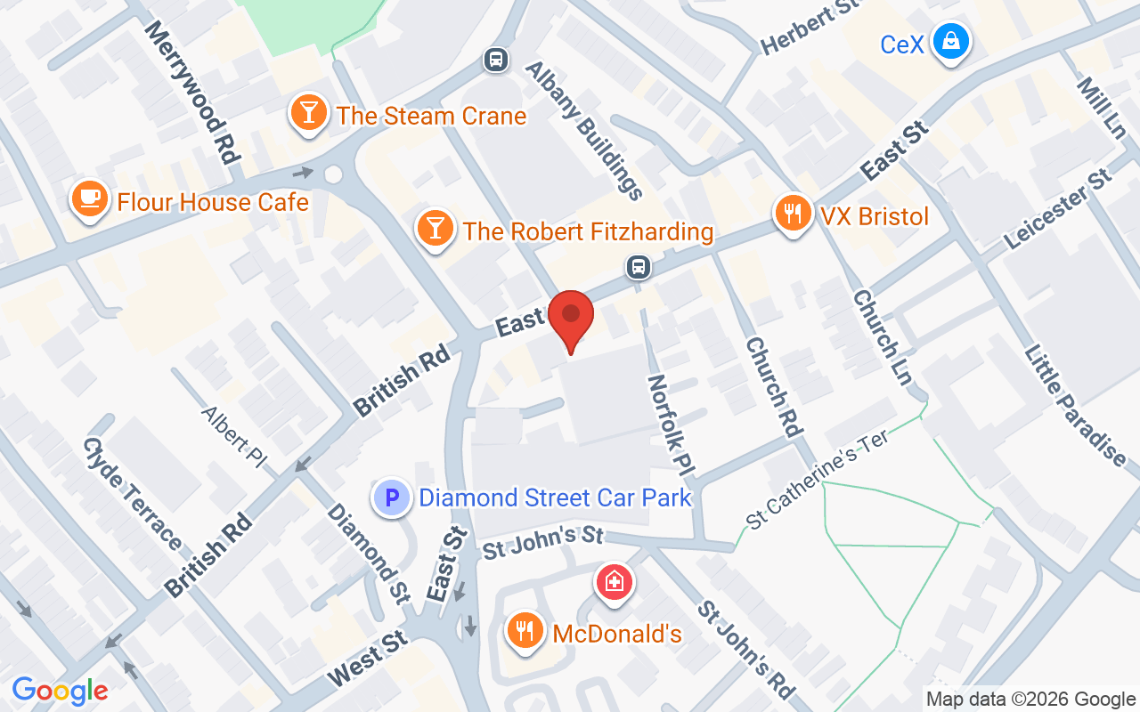 Map showing the location of JamesB Hair
