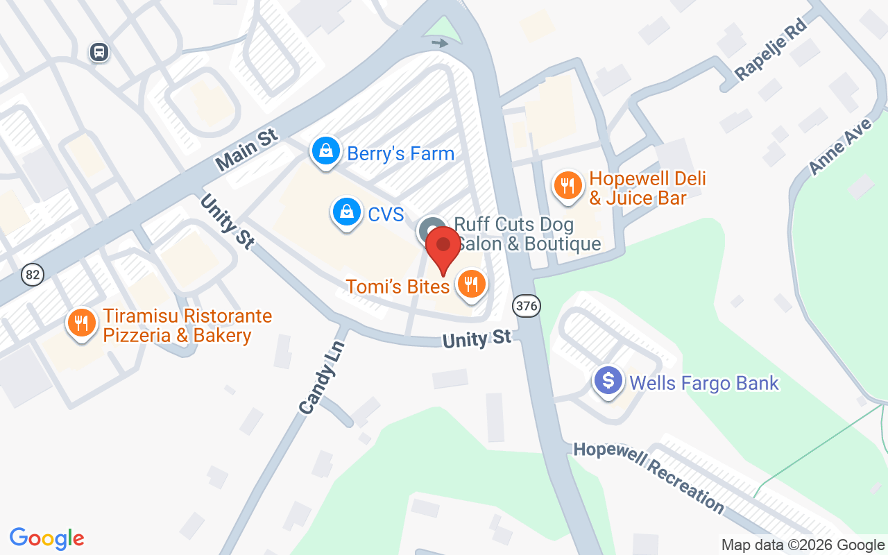 Map showing the location of Ambiance Salon, Spa & Boutique
