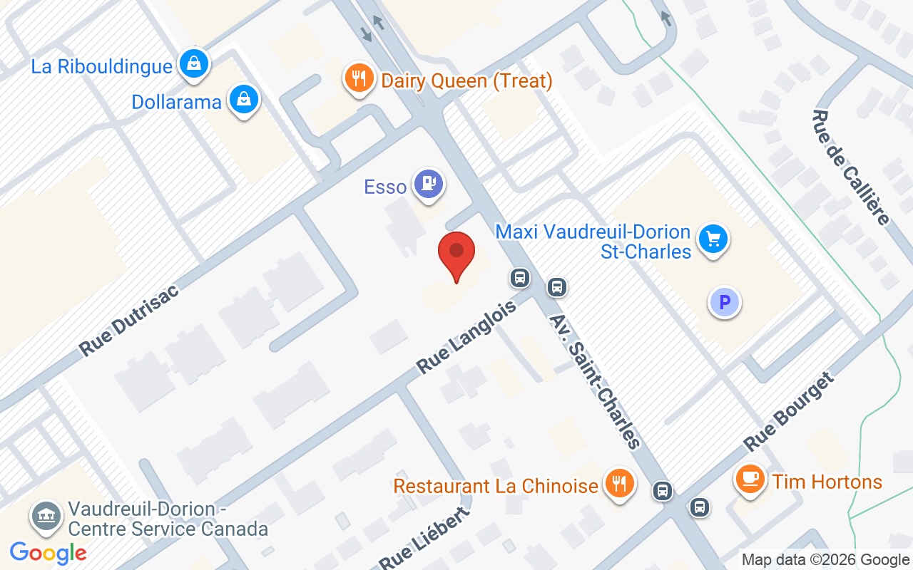 Map showing the location of Clinique d’esthétique Avantage