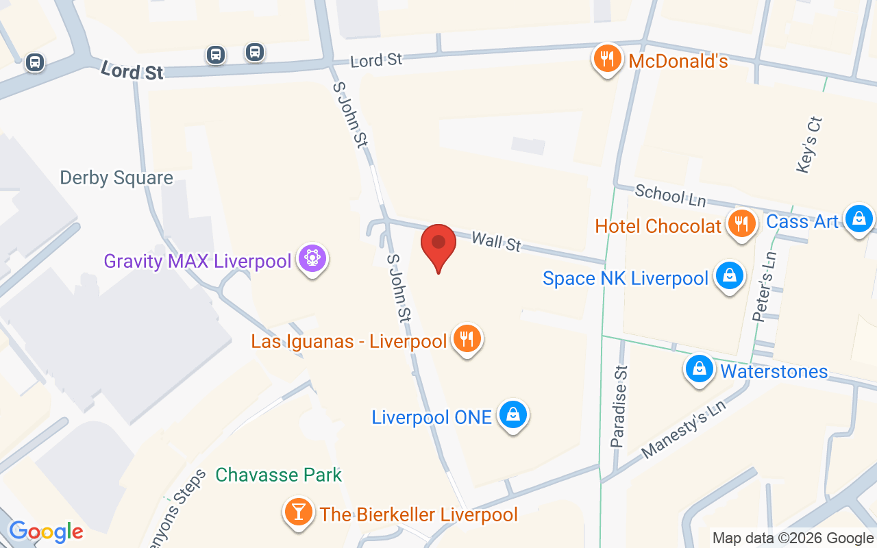 Map showing the location of Bad Apple Hair Liverpool